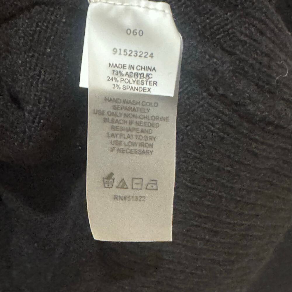 Vince Camuto Crewneck Lurex Star Sweater in Rich Black White Stars Size XL NWT - Picture 8 of 10